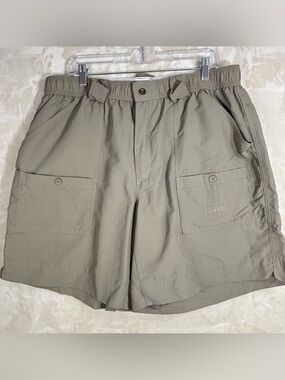 AFTCO The Original Fishing Shorts Tan Mens Size 40 Polyester / Spandex